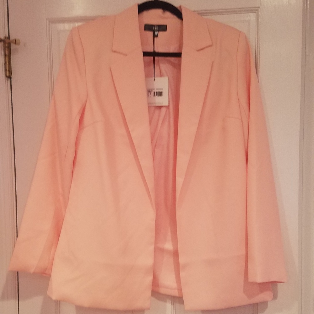 Missguided Light Pink Longline Blazer